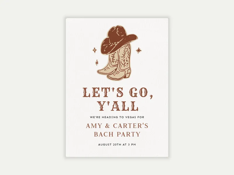 Howdy Partner Invitation free template design