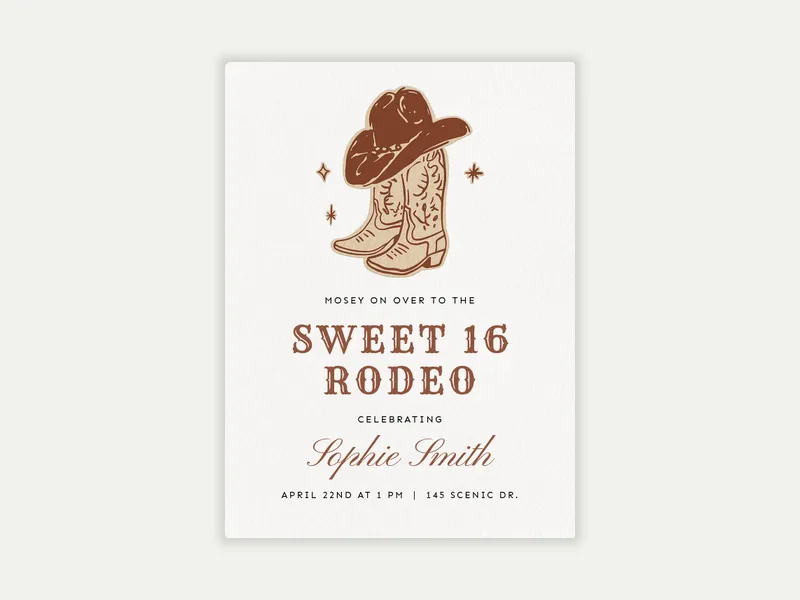 Howdy Partner Invitation free template design