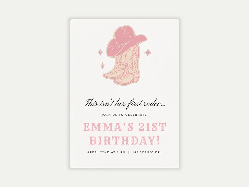 Howdy Partner Invitation free template design