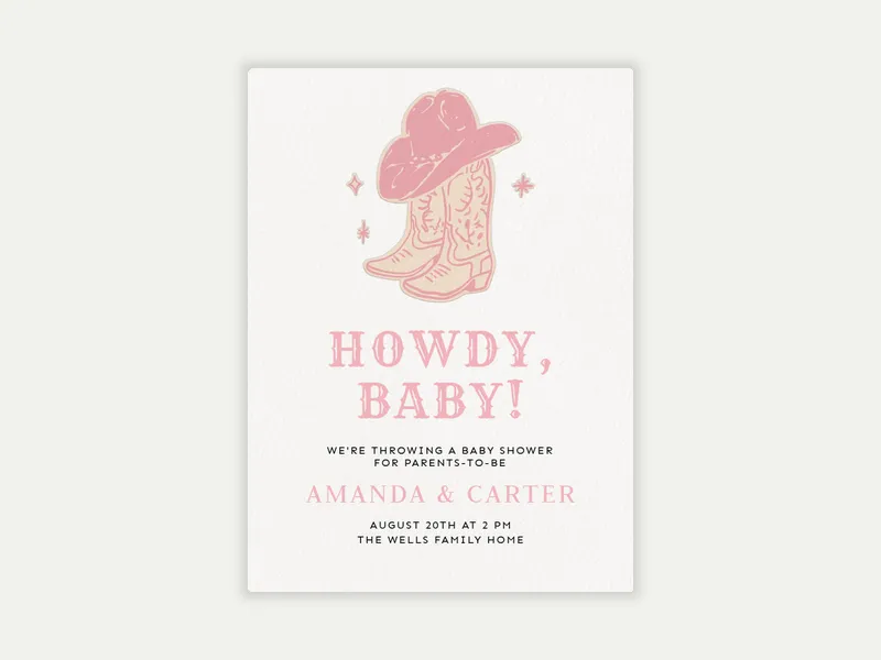 Howdy Partner Invitation free template design