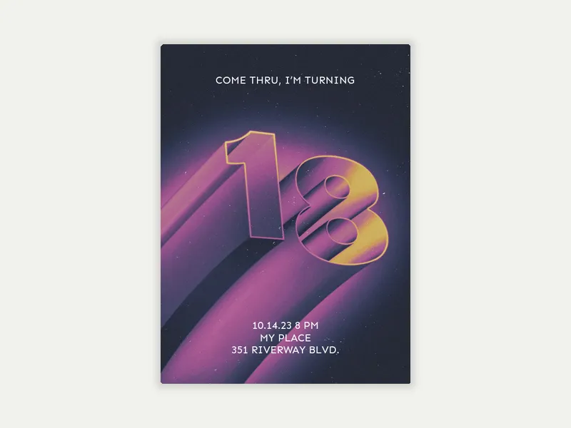 Older & Awesome - 18th_birthday - Invitation