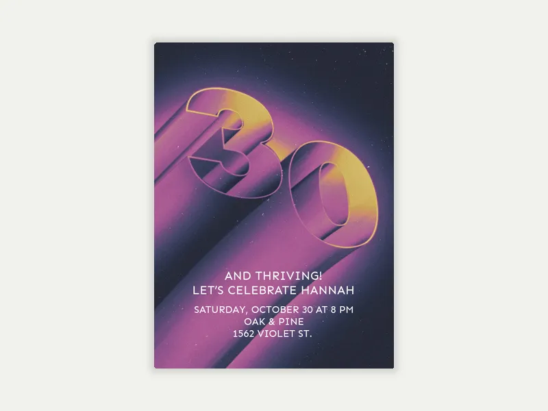 Older & Awesome Invitation free template design