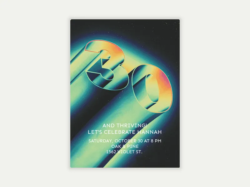 Older & Awesome Invitation free template design