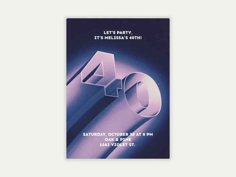 Older & Awesome Invitation free template design
