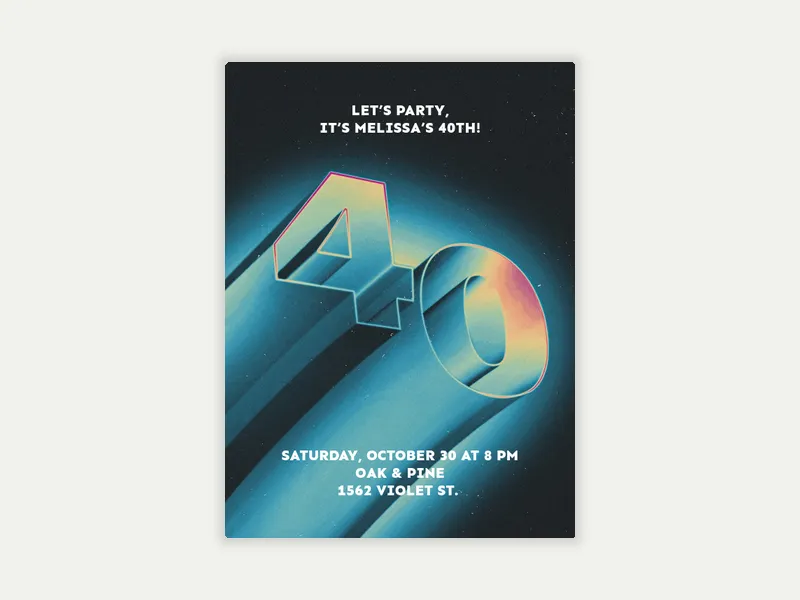 Older & Awesome Invitation free template design