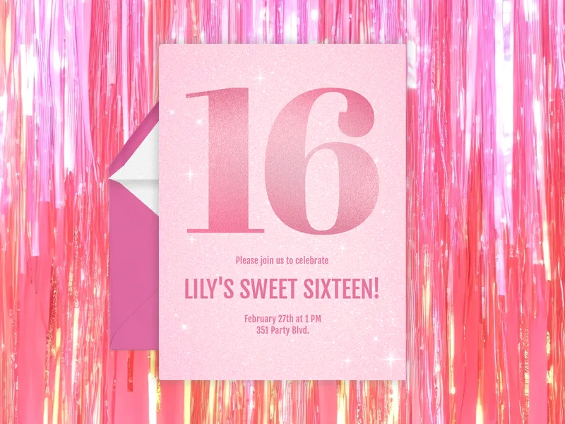 Sparkle & Shimmer Invitation premium template design