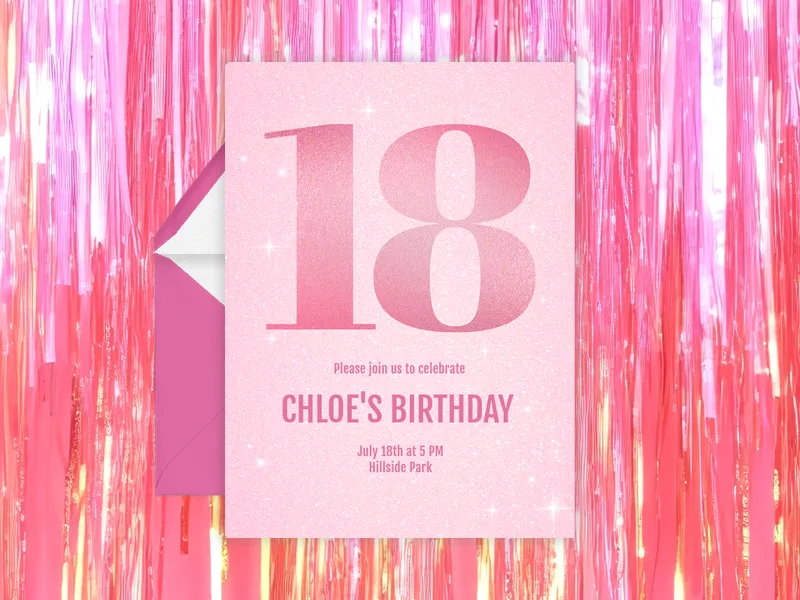 Sparkle & Shimmer Invitation premium template design