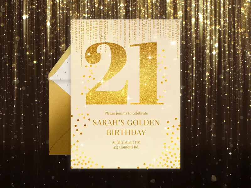 Sparkle & Shimmer Invitation premium template design