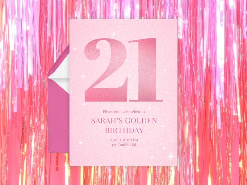 Sparkle & Shimmer Invitation premium template design