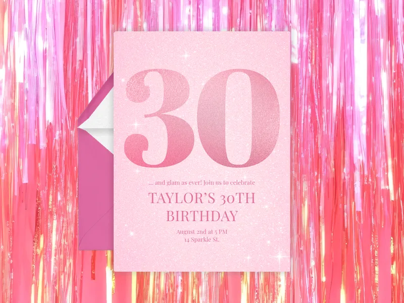 Sparkle & Shimmer Invitation premium template design