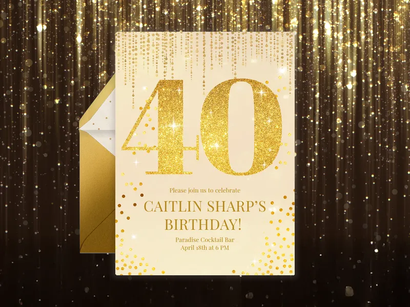 Sparkle & Shimmer Invitation premium template design