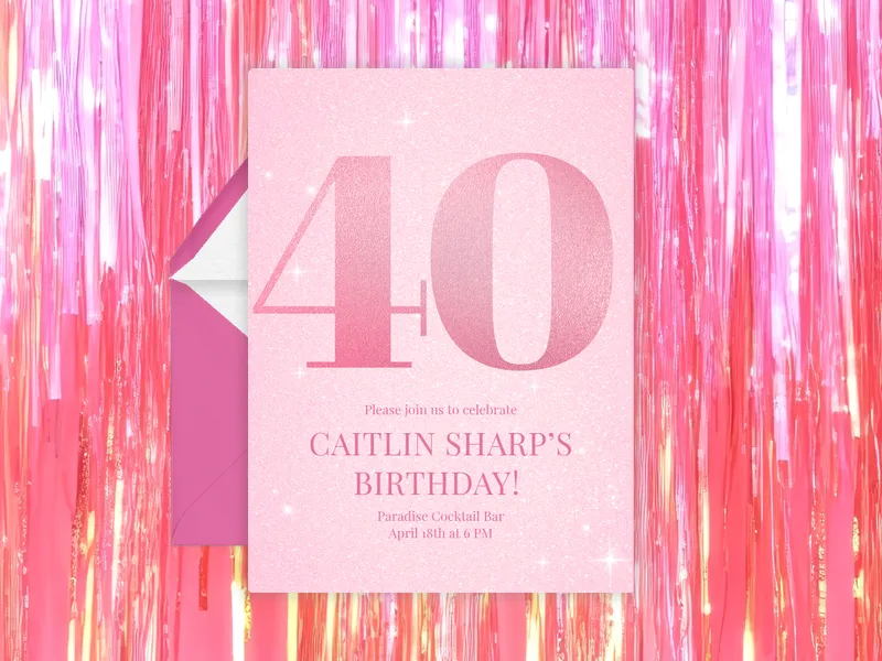 Sparkle & Shimmer Invitation premium template design
