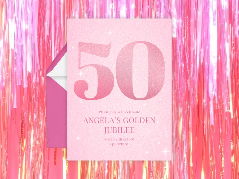 Sparkle & Shimmer Invitation premium template design