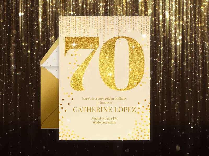 Sparkle & Shimmer Invitation premium template design