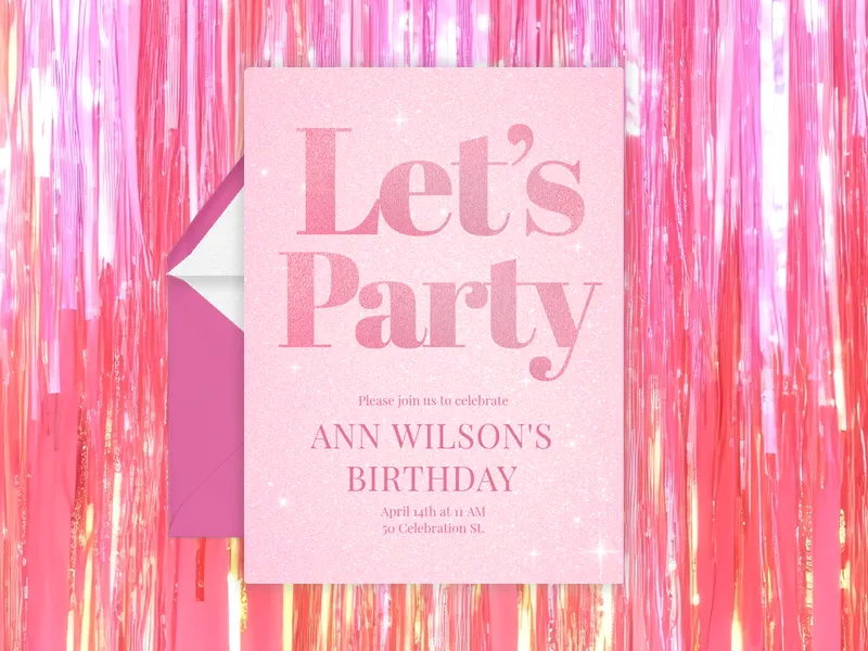Sparkle & Shimmer Invitation premium template design