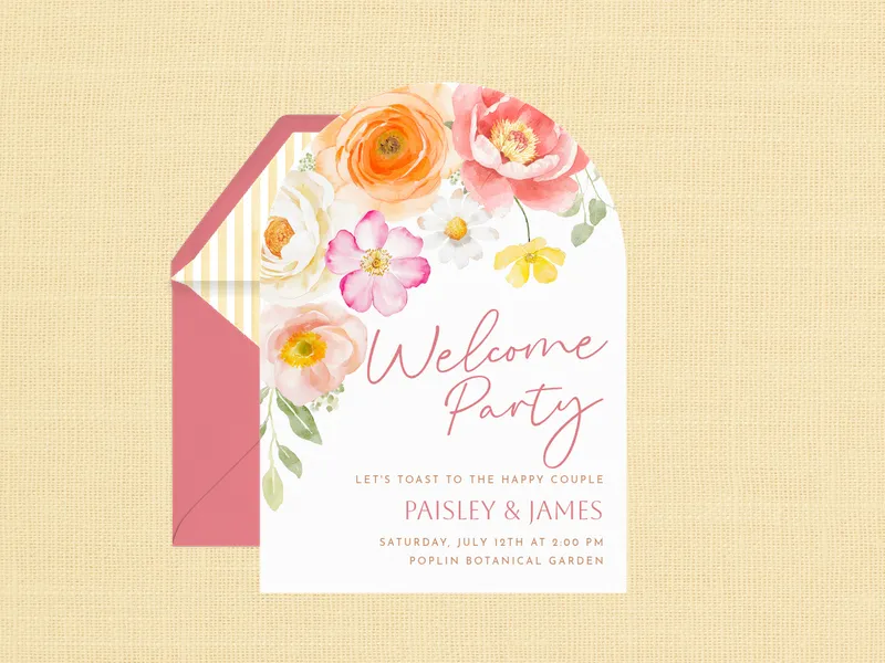 Floral Arch - welcome_party - Invitation