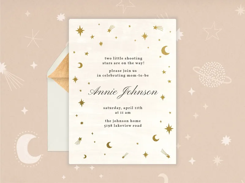 Written in the Stars Invitation premium template design