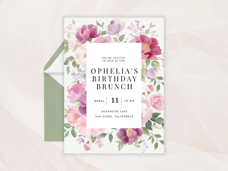 Dainty Spring - birthday_foradults - Invitation
