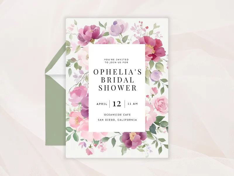 Dainty Spring Invitation premium template design