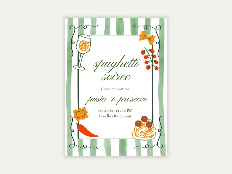 Little Meatball Invitation free template design