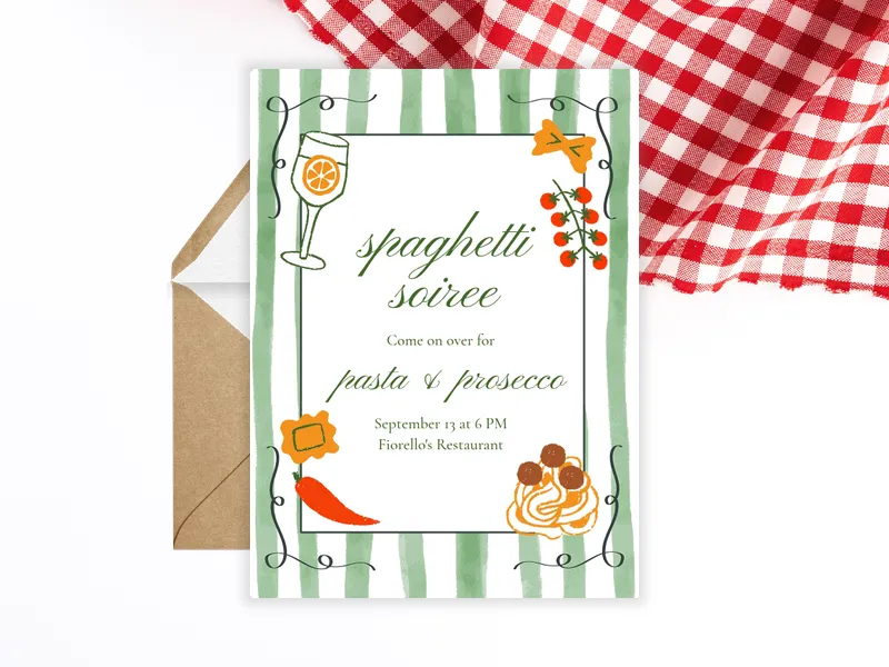 Little Meatball Invitation premium template design