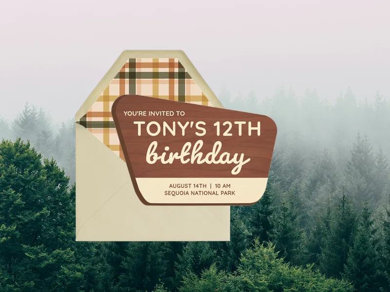 Forest Scout Invitation premium template design