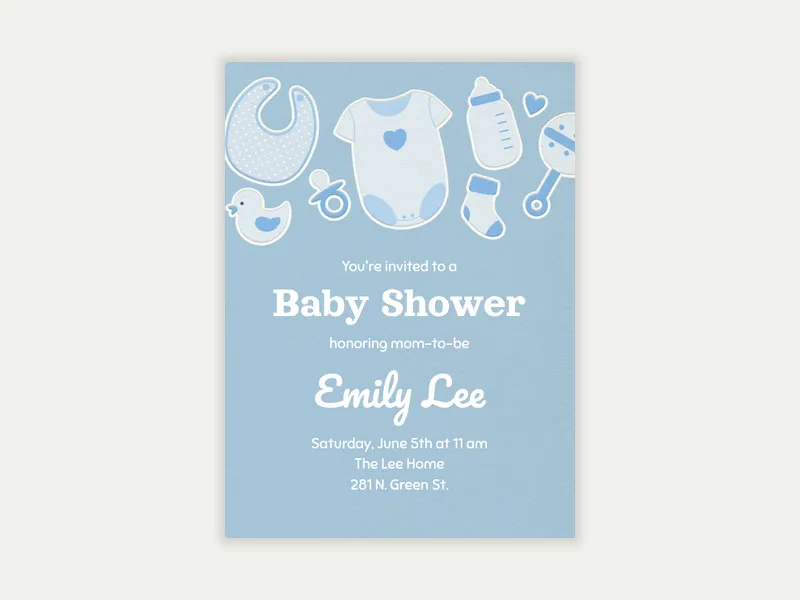 Baby Shower Cookies Invitation free template design