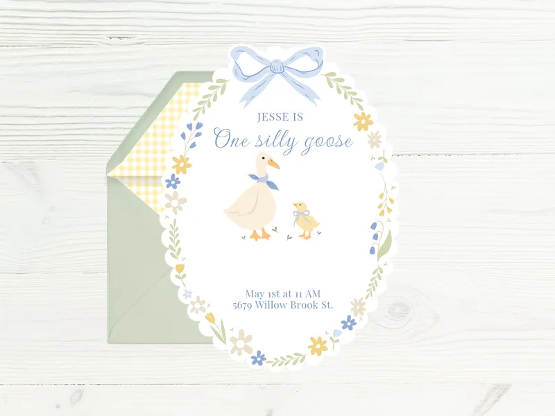Silly Goose Invitation premium template design