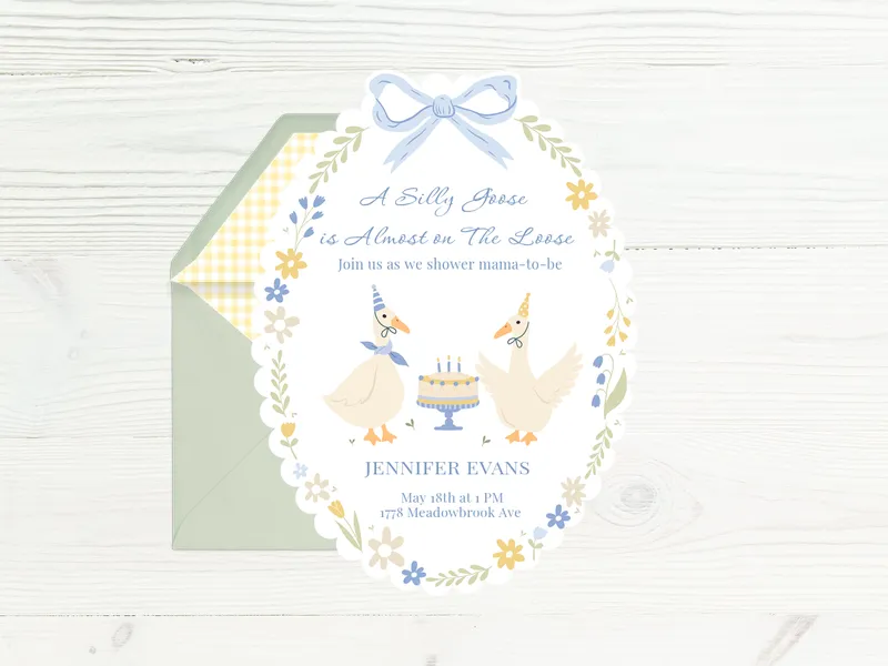Silly Goose Invitation premium template design