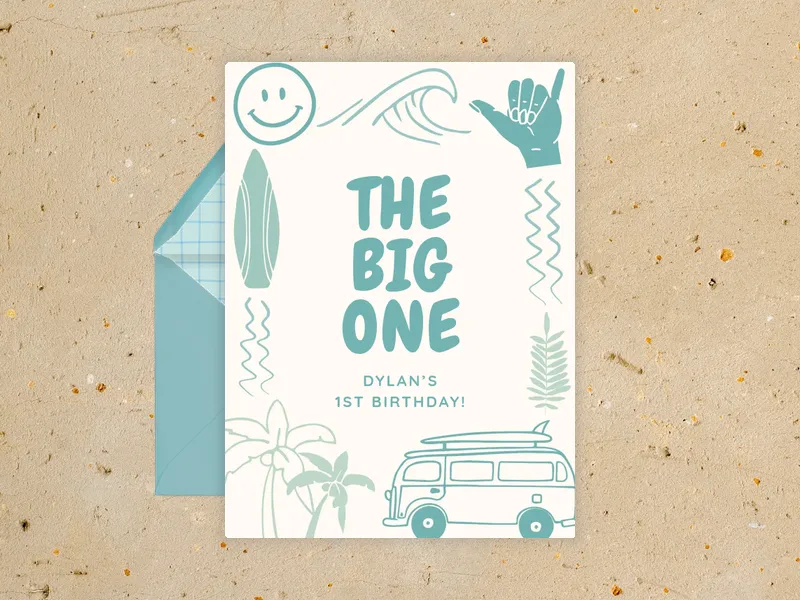 Big Wave Invitation premium template design