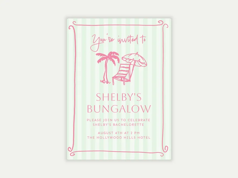 Summer Bungalow - featured - Invitation