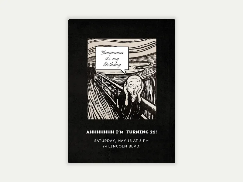 It's a Scream Invitation free template design