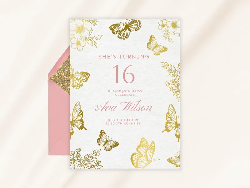 Butterfly Dreams - birthday_forteens - Invitation