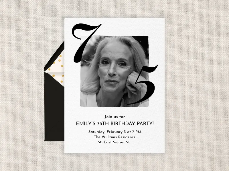 Something to Celebrate (Photo) - 75th_birthday - Invitation