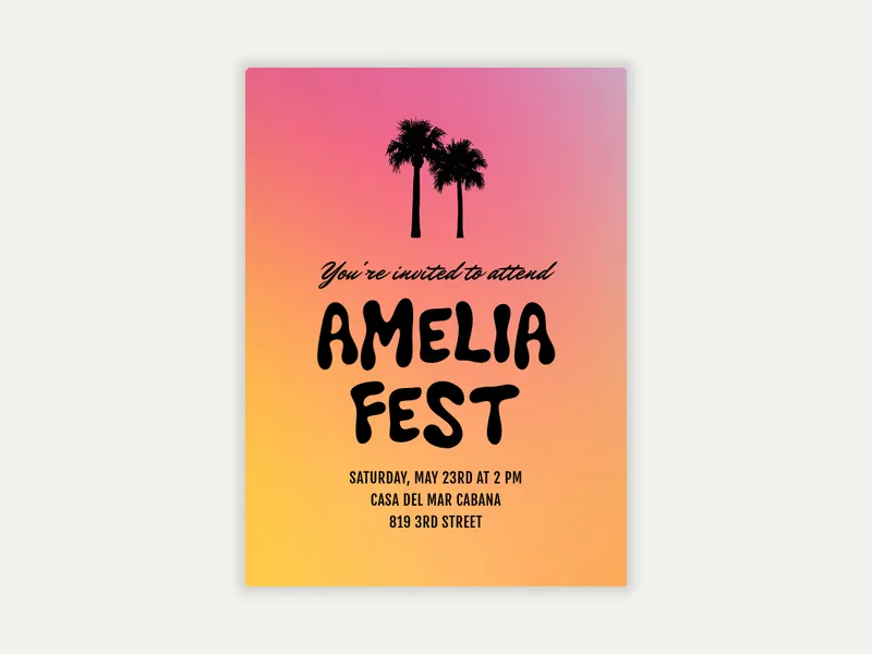 Party Festival Invitation free template design