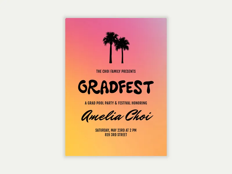 Party Festival Invitation free template design