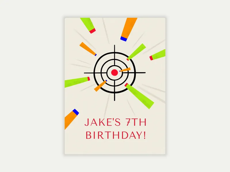 Hit the Target Invitation free template design