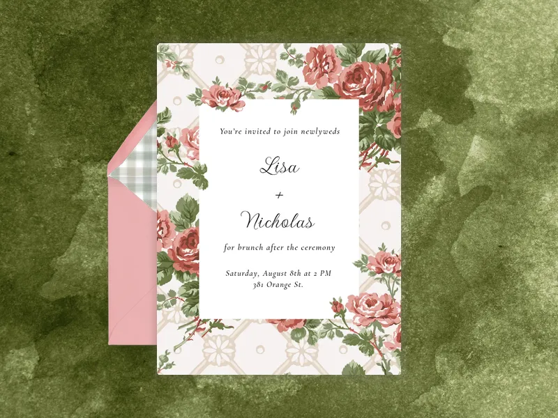 Laura Ashley: Country Roses - featured - Invitation