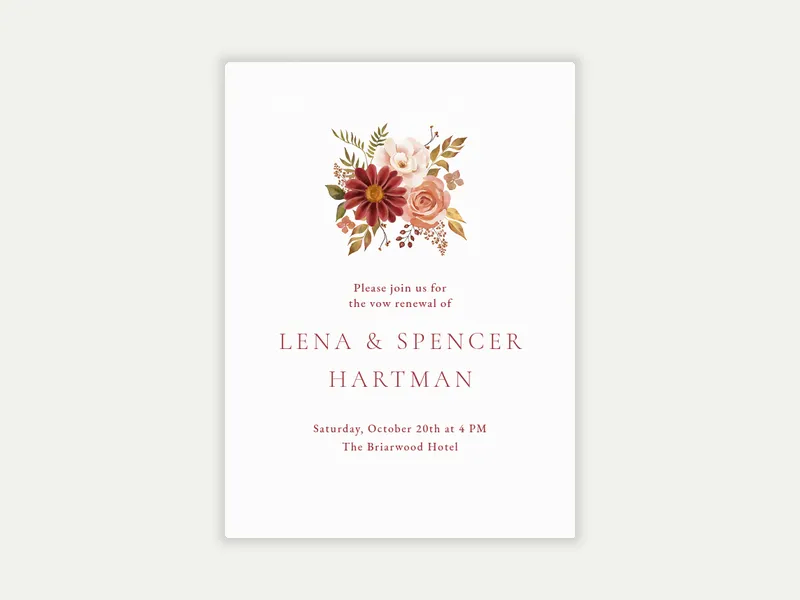 Fall Foliage Invitation free template design