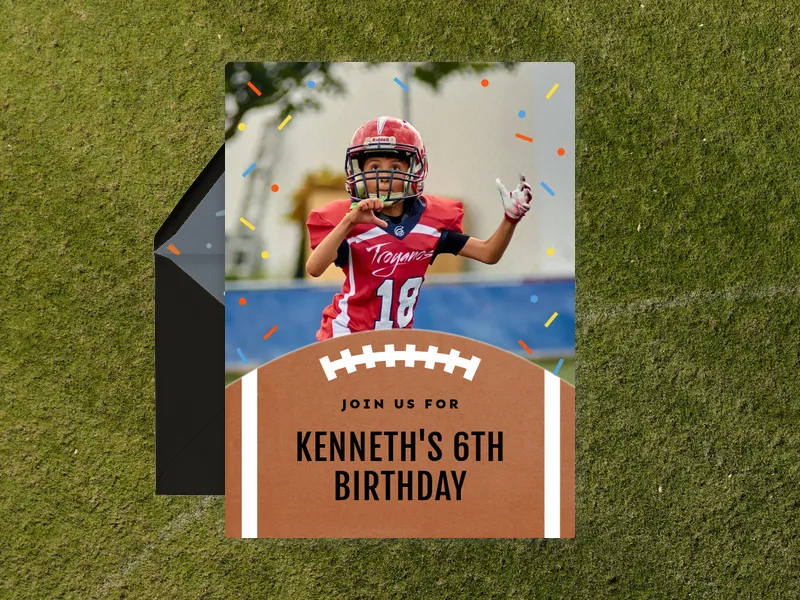 Sports Sprinkles (Photo) Invitation premium template design