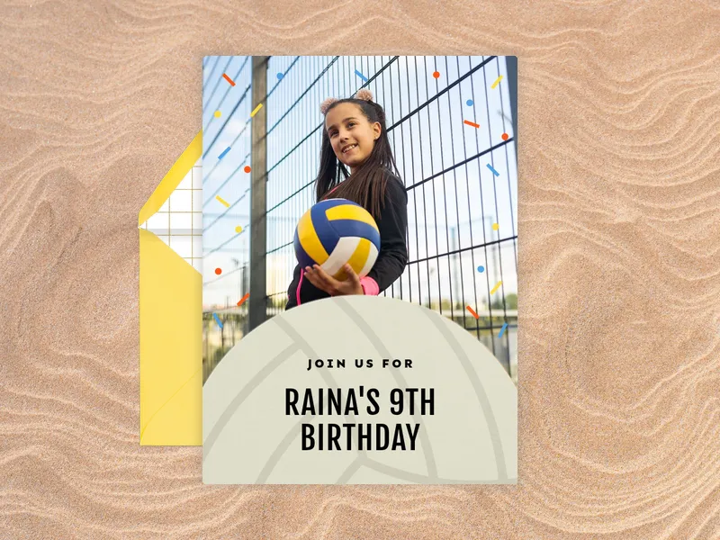 Sports Sprinkles (Photo) Invitation premium template design