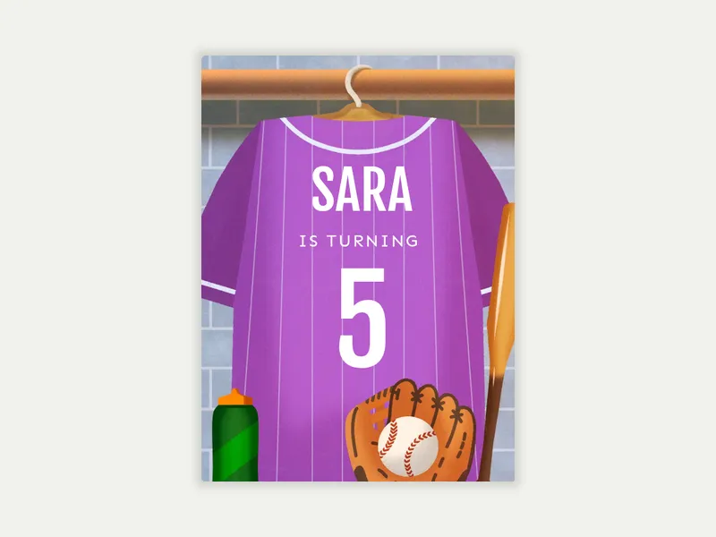 Birthday Jersey Invitation free template design