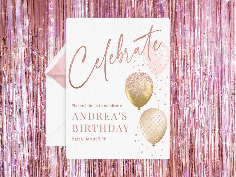 Simply Shimmering - birthday_foradults - Invitation