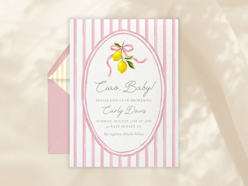 Little Limoncello Invitation premium template design