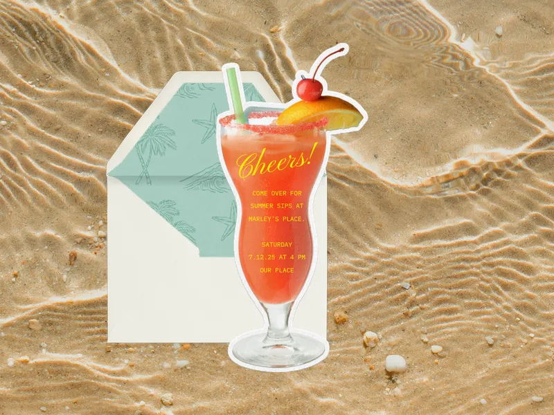 Tropical Punch Invitation premium template design