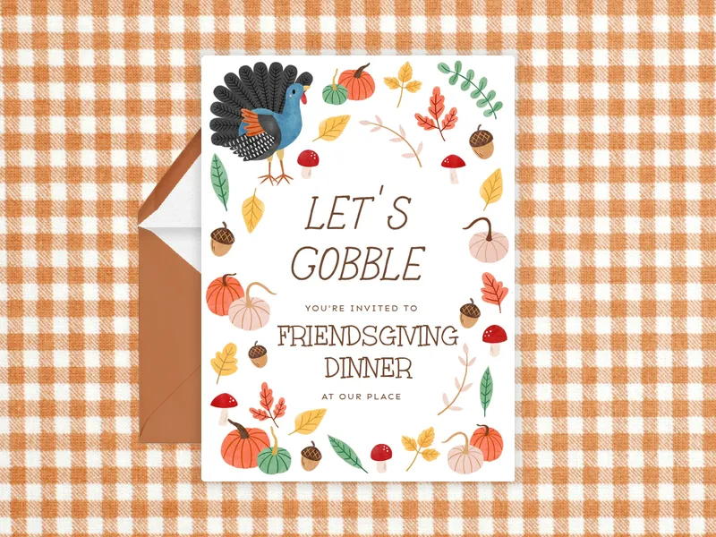 Gobble Gobble Invitation premium template design