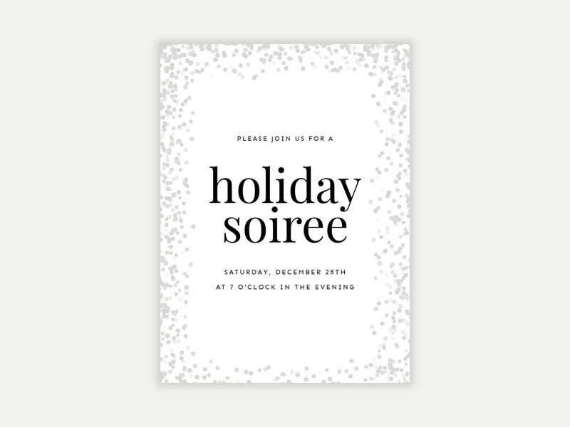 Glitter Glam Invitation free template design