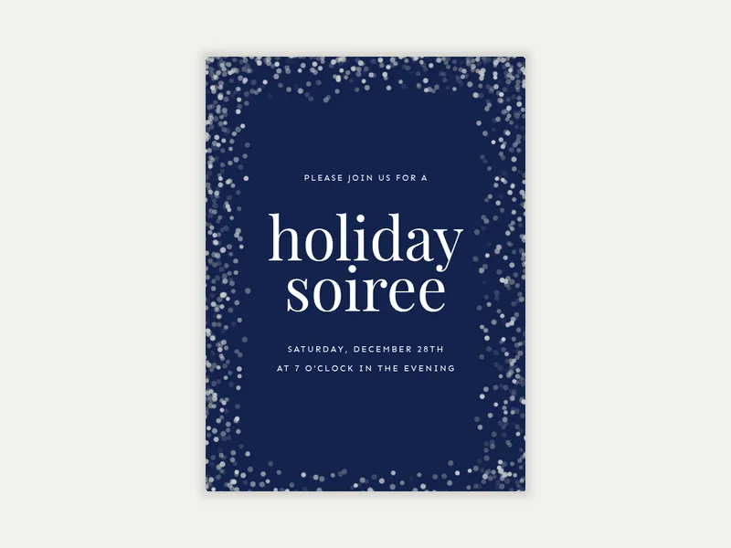 Glitter Glam - winter - Invitation