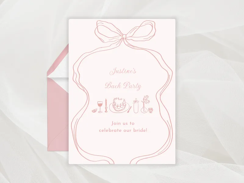 Dainty Ribbon Invitation premium template design