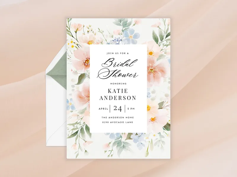Blossom Jubilee Invitation premium template design